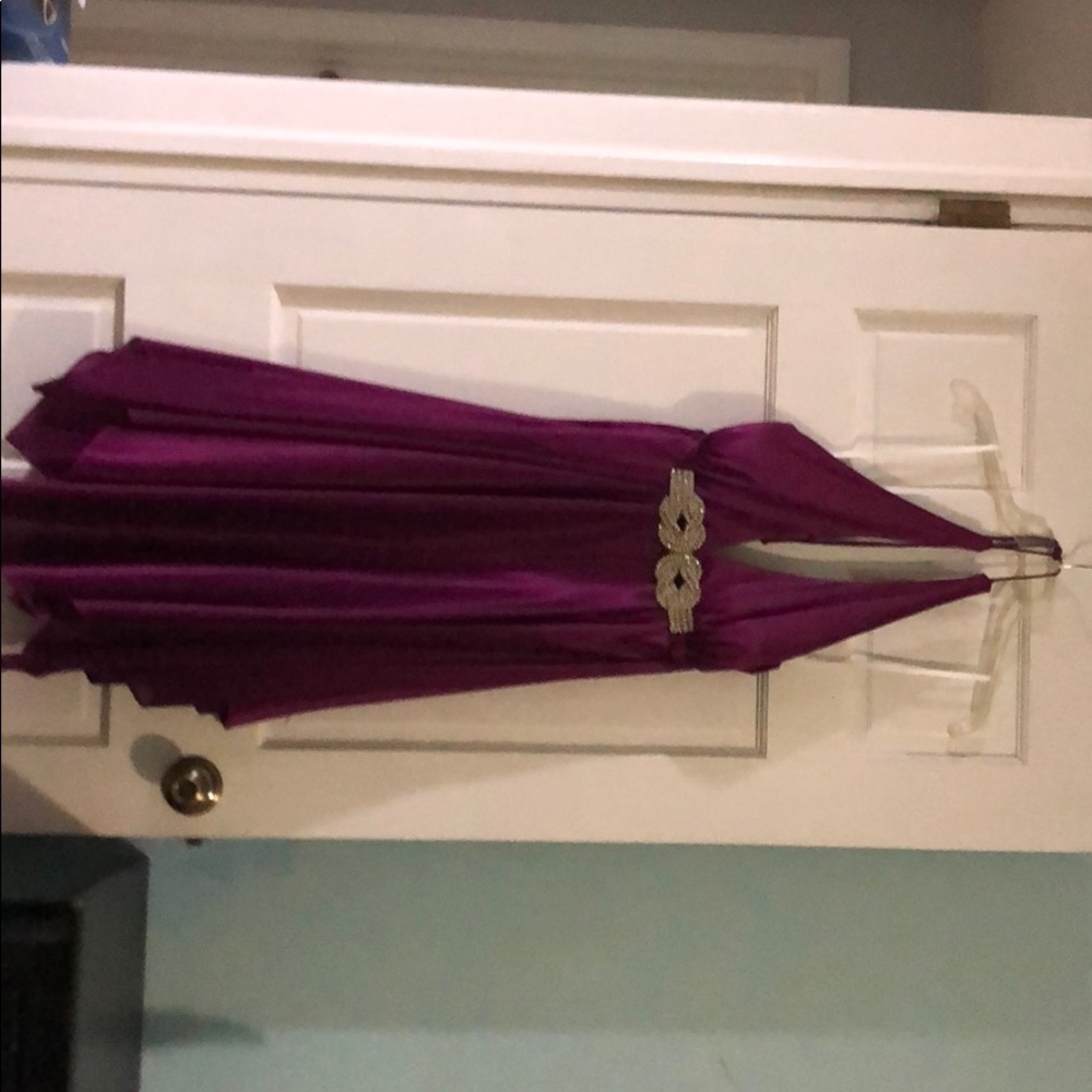 Beautiful purple backless halter dress